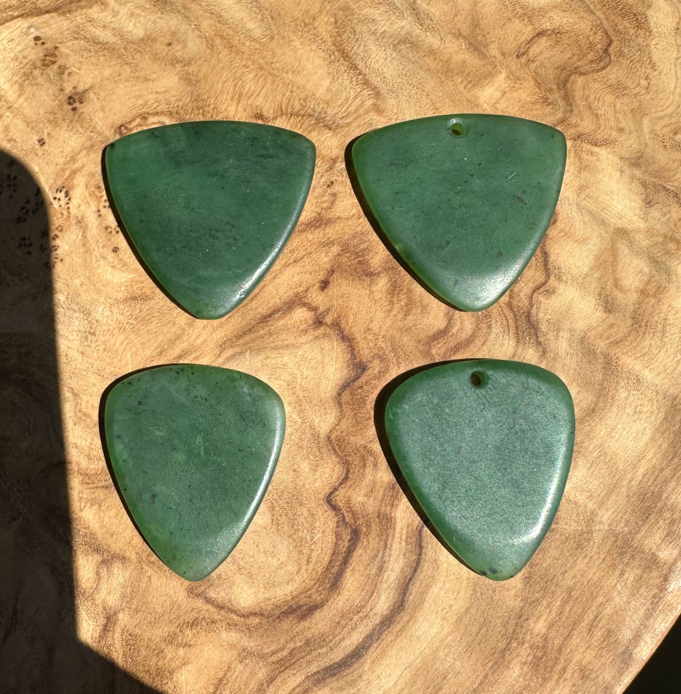Jade Guitar Pick, with or without a hole