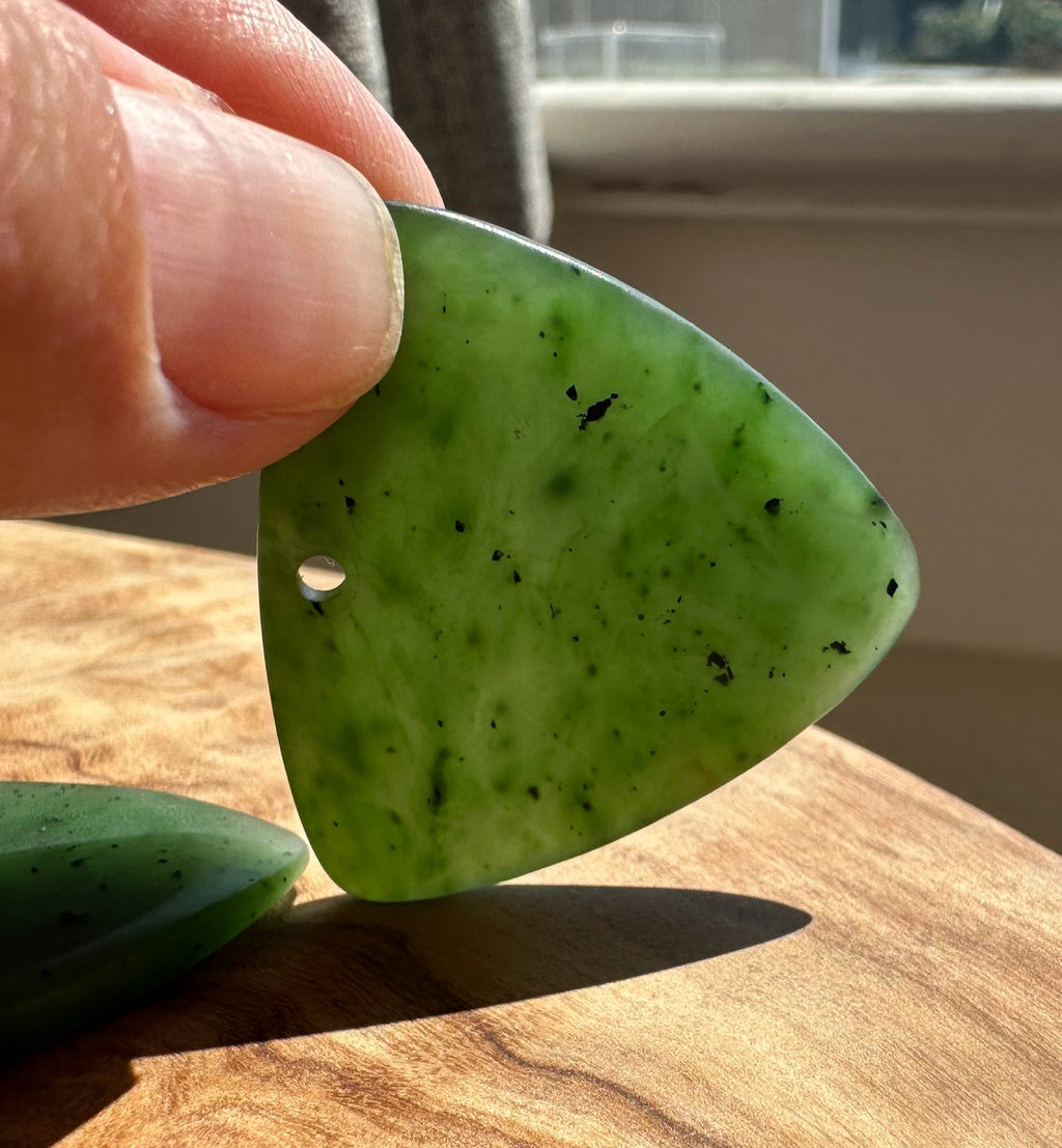 Jade Guitar Pick, with or without a hole
