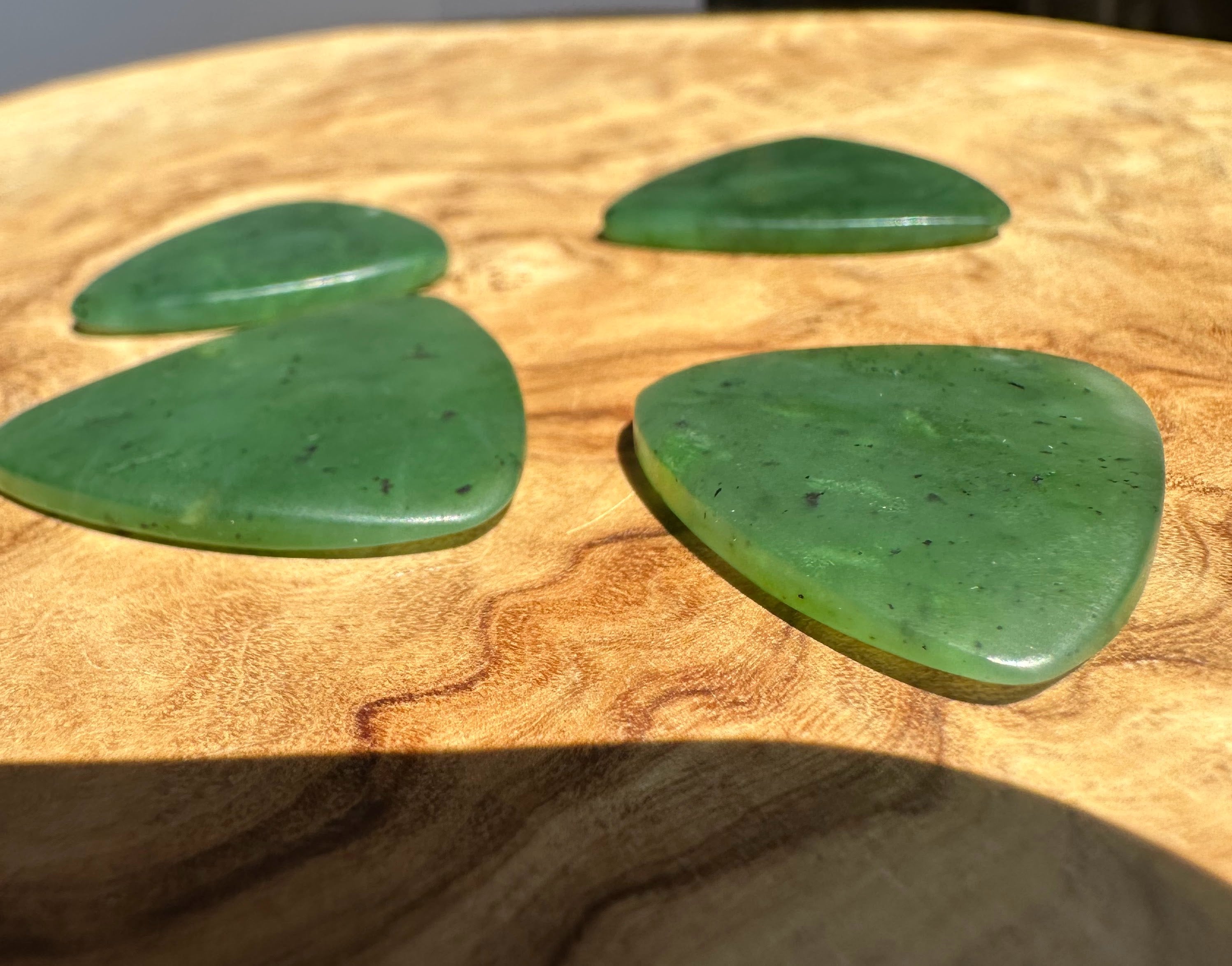 Jade Guitar Pick, with or without a hole